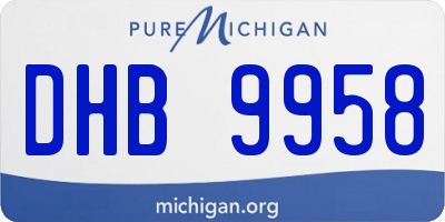 MI license plate DHB9958