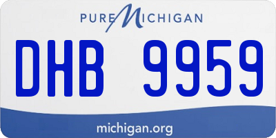 MI license plate DHB9959