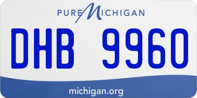 MI license plate DHB9960