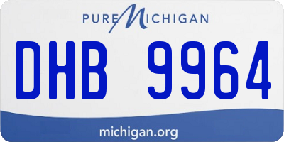 MI license plate DHB9964