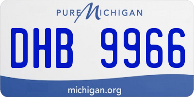 MI license plate DHB9966