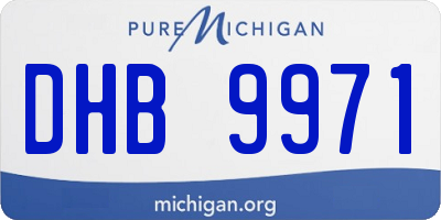 MI license plate DHB9971