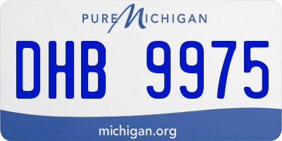 MI license plate DHB9975