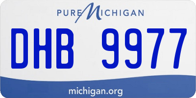 MI license plate DHB9977