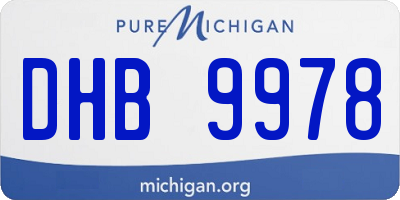 MI license plate DHB9978