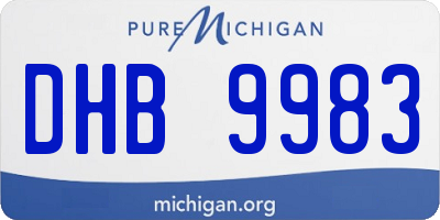 MI license plate DHB9983