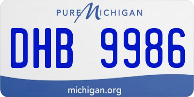 MI license plate DHB9986