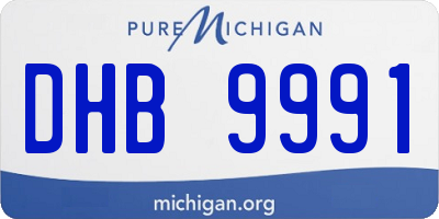 MI license plate DHB9991