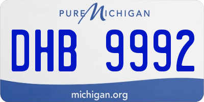 MI license plate DHB9992