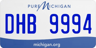 MI license plate DHB9994