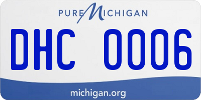 MI license plate DHC0006