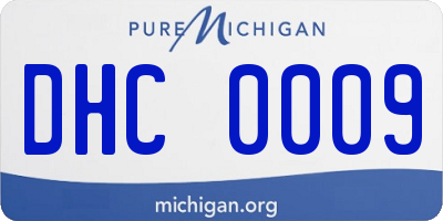 MI license plate DHC0009