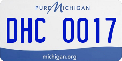 MI license plate DHC0017