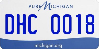 MI license plate DHC0018