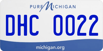 MI license plate DHC0022