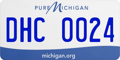 MI license plate DHC0024