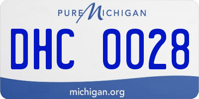 MI license plate DHC0028