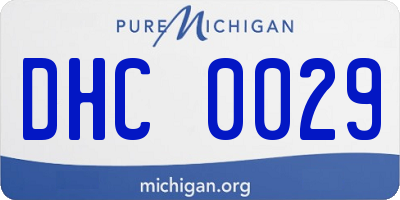 MI license plate DHC0029