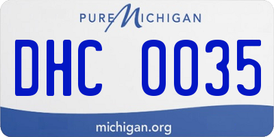 MI license plate DHC0035