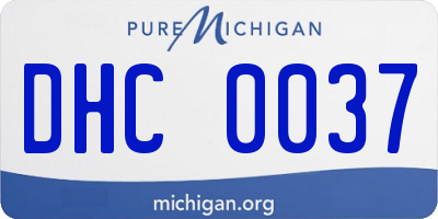 MI license plate DHC0037
