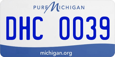 MI license plate DHC0039