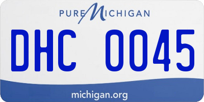 MI license plate DHC0045