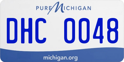 MI license plate DHC0048