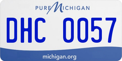MI license plate DHC0057