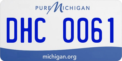 MI license plate DHC0061