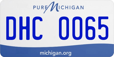 MI license plate DHC0065