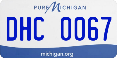 MI license plate DHC0067