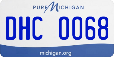 MI license plate DHC0068