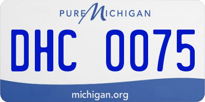 MI license plate DHC0075