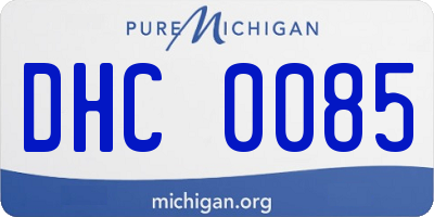 MI license plate DHC0085