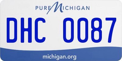 MI license plate DHC0087