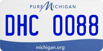 MI license plate DHC0088