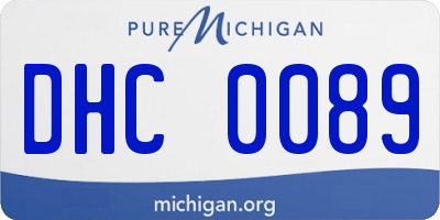 MI license plate DHC0089