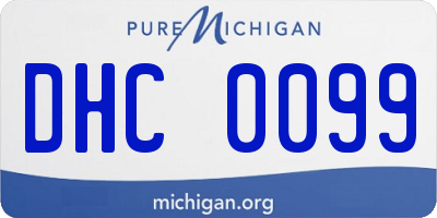 MI license plate DHC0099