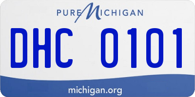 MI license plate DHC0101
