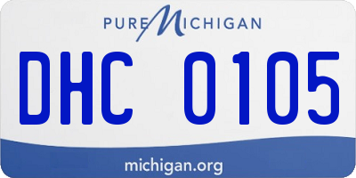 MI license plate DHC0105