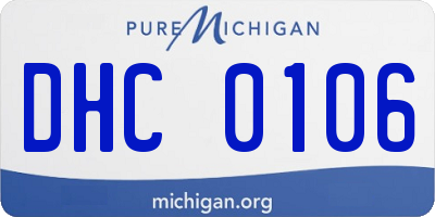 MI license plate DHC0106