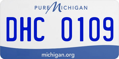 MI license plate DHC0109