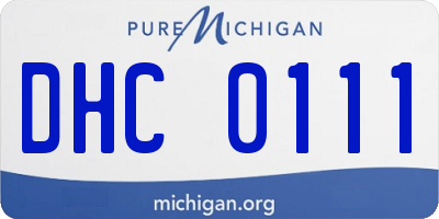 MI license plate DHC0111