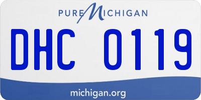 MI license plate DHC0119