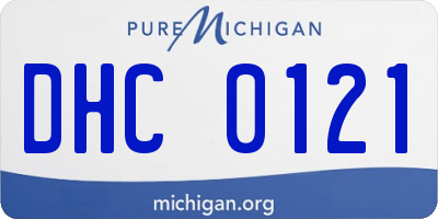 MI license plate DHC0121