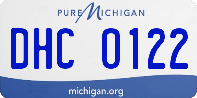 MI license plate DHC0122