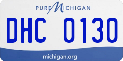 MI license plate DHC0130