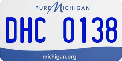 MI license plate DHC0138
