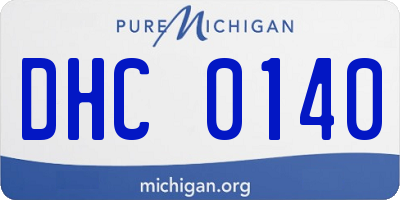 MI license plate DHC0140