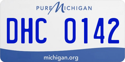 MI license plate DHC0142